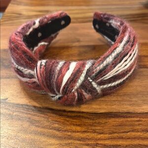 Multicolor wool yarn headband